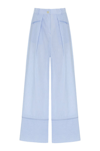 Lumina Striped Trousers 100% Cotton