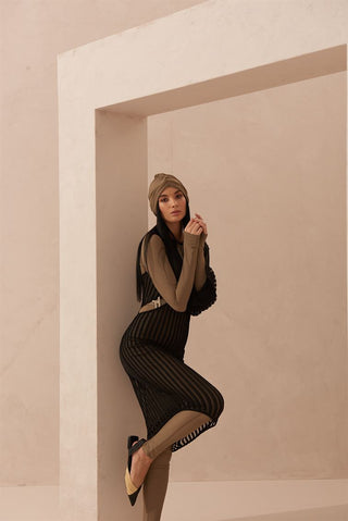 Daphne Cut-Out Black Summer Dress