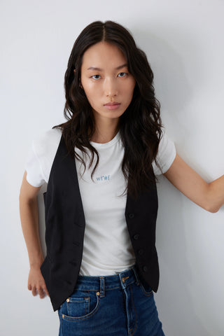 Inara Fine-Strap Vest – Black