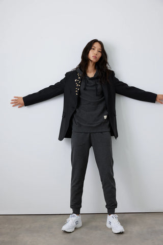 Maxim Embellished Oversized Blazer – Black