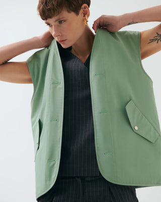Jolie Reversible Vest – Mint