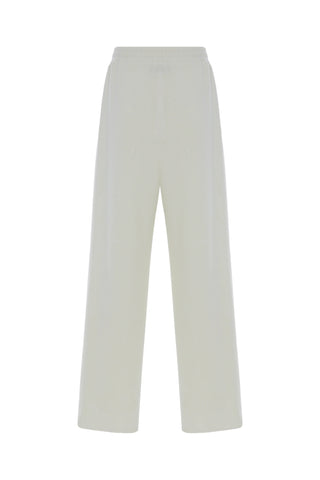 Daisy Velvet Pleated Trousers – Cream
