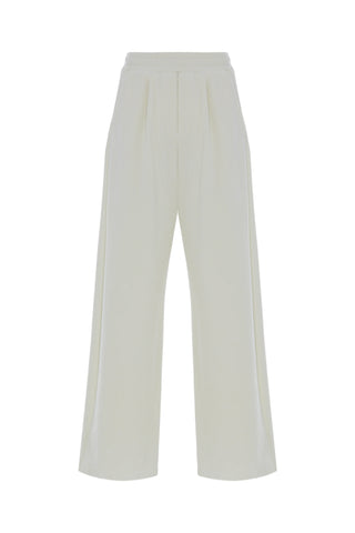Daisy Velvet Pleated Trousers – Cream