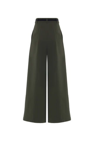 Olive Palazzo Trousers – Khaki