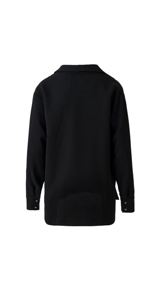 Claire Shimmer Shirt – Black