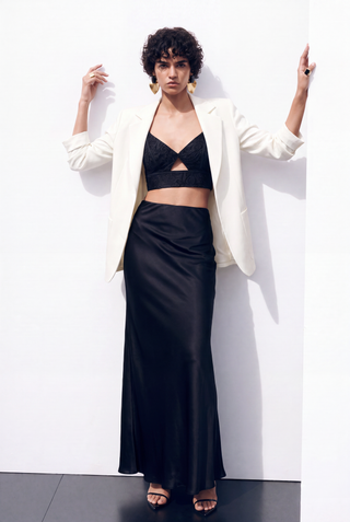 Glamour Black Long Skirt