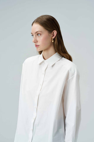 BIANCA White Oversized Poplin Shirt