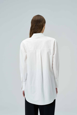 BIANCA White Oversized Poplin Shirt