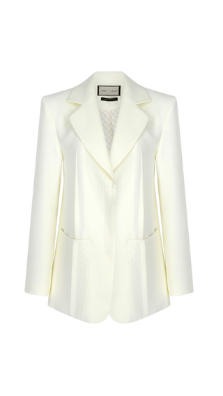 Marble Straight Cut Patterned Textured Jacket