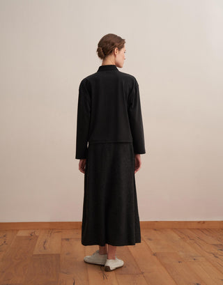 Polo Long Sleeve Top – Black