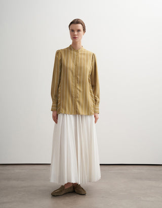 Striped Cuff Detail Shirt – Green