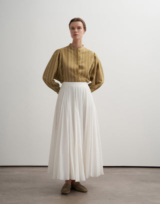 Striped Cuff Detail Shirt – Green