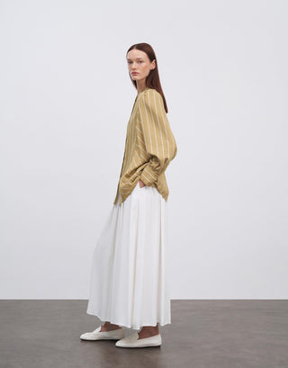 Striped Cuff Detail Shirt – Green