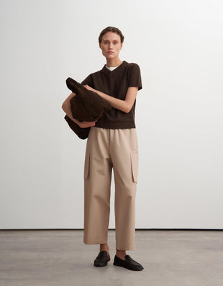 Relaxed Fit Cargo Trousers – Baige