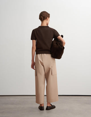 Relaxed Fit Cargo Trousers – Baige