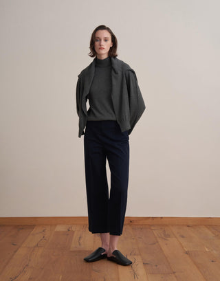 Turtleneck Knit Sweater – Anthracite