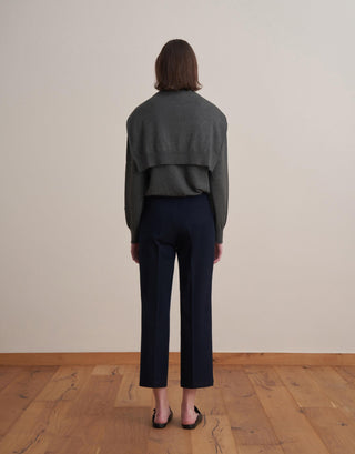 Turtleneck Knit Sweater – Anthracite