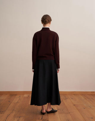 Turtleneck Knit Sweater – Burgundy