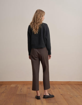 Wool-Blend Knit Cardigan – Anthracite