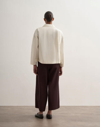 Pleated Wide-Leg Trousers – Bordeaux