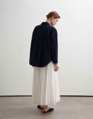 Textured Organic Cotton Shirt – Navy