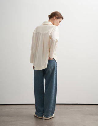 Textured Organic Cotton Shirt – Beige