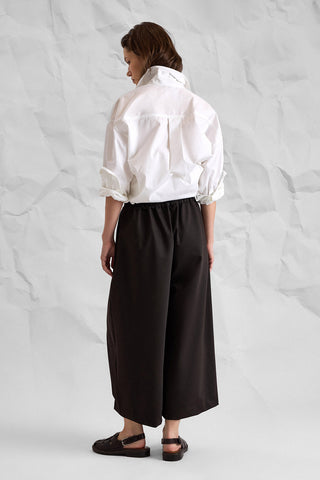 CARLISHE White Oversized Cotton Poplin Shirt