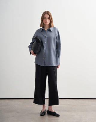 Linen Oversized Shirt – Blue