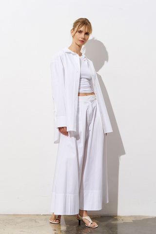Noa Poplin Oversize Shirt - White