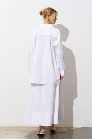 Noa Poplin Oversize Shirt - White