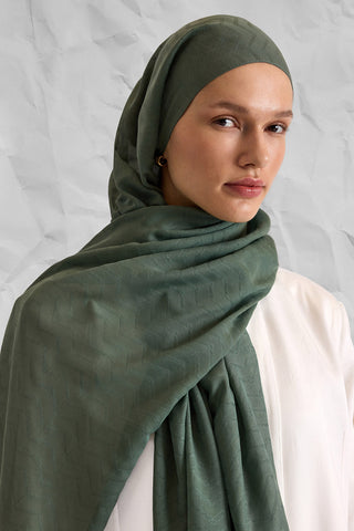 NOA SOFT Zigzag Pattern Shawl – Soft Green