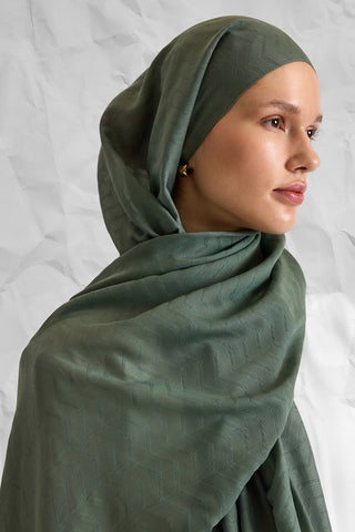 NOA SOFT Zigzag Pattern Shawl – Soft Green