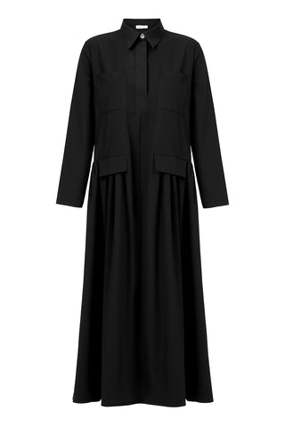 MIDNIGHTE BLUE Black A-Line Maxi Dress