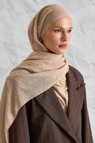 NOA SOFT Zigzag Pattern Shawl – Caramel