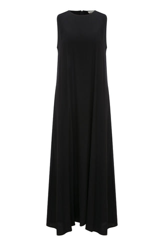 Sleeveless A-Line Maxi Dress – Black