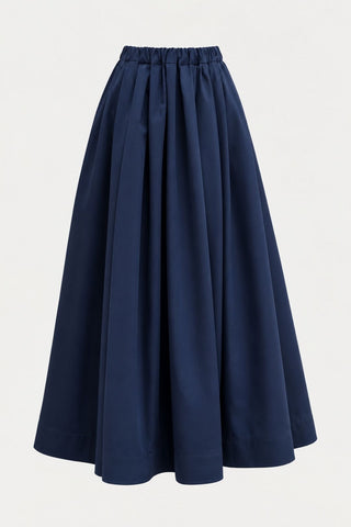PUFFY Navy Pleated Maxi Skirt