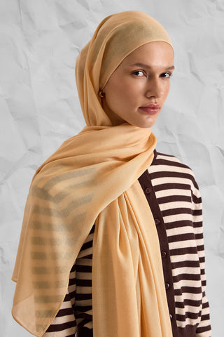 RAW Modal Silk Shawl – Caramel
