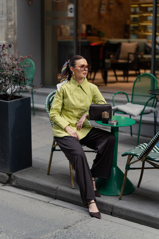 Meghan Light Green Poplin Shirt