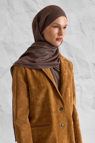 RAW Modal Silk Shawl – Khaki