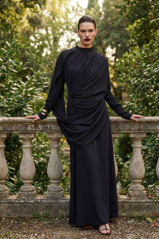 Majesté Atelier No. 08 Draped Maxi Dress - Black