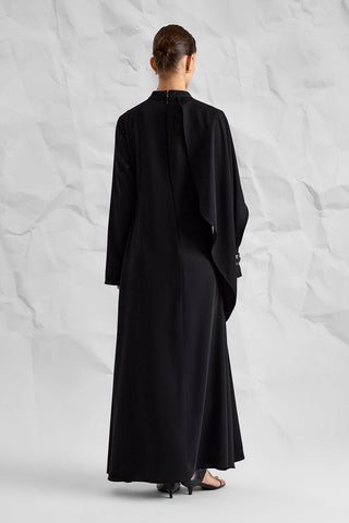 Majesté Atelier No. 08 Draped Maxi Dress - Black