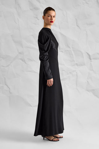 Majesté Atelier No. 07 Draped Maxi Dress - Black