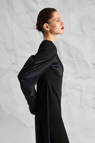 Majesté Atelier No. 07 Draped Maxi Dress - Black