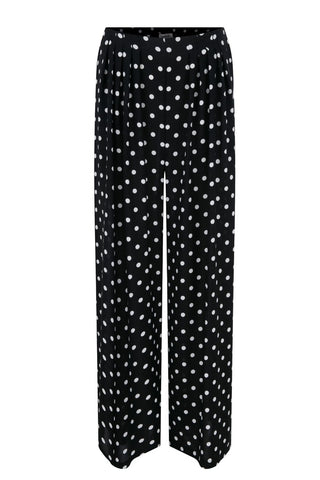 Polka Polka Dot Shirt & Wide-Leg Trouser Set