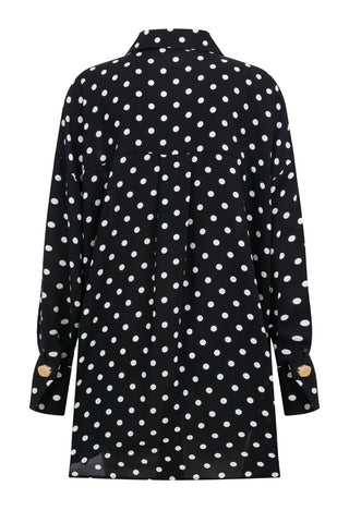 POLKA Polka-Dot Shirt & Wide-Leg Trousers Set
