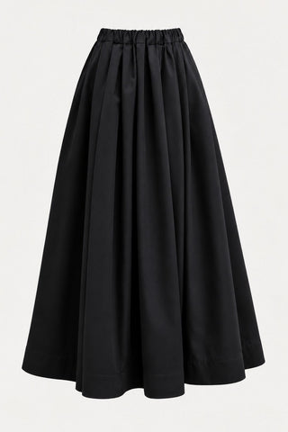 PUFFY Black Pleated Maxi Skirt