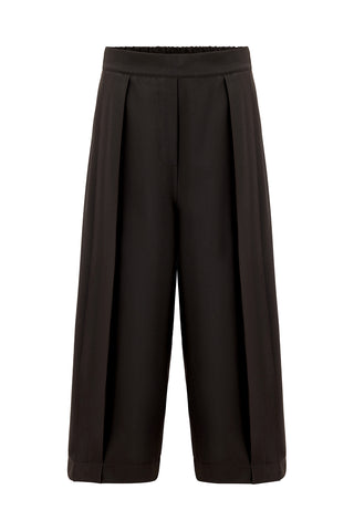 MOSS FLOW Brown Relaxed Trousers