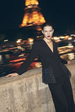 Majesté Atelier No. 11 Tailored Tulle Detail Set - Black