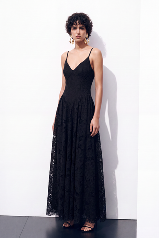 Franceska French Lace Long Dress - Premium Design