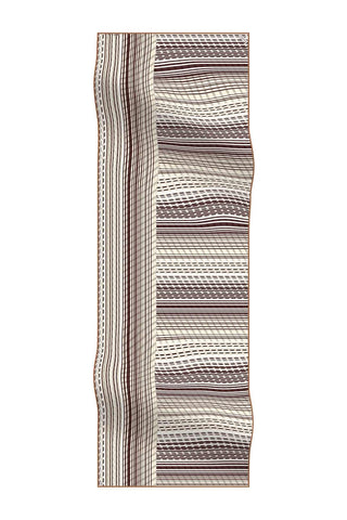 Poanes Plaid Print Crepe Silk Shawl -  Coffee